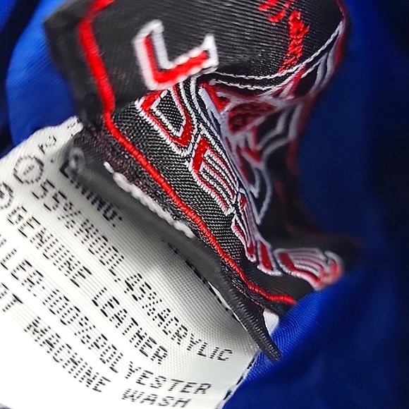 VTG JH Design Wool & Leather  LA Dodgers Bomber Jacket blue /white Men's  5XL - Picture 11 of 11